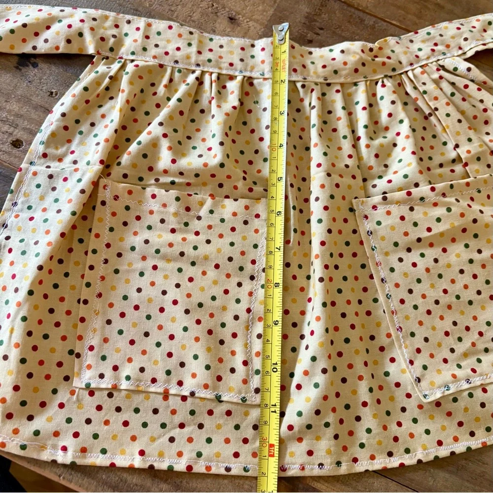 Kids Polka Dot Cream Apron